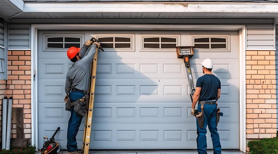 Completed Premium Residential Garage Door Installation and Alignment